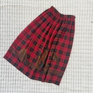 Ralph Lauren Blue Label Vintage Plaid Pheasant Skirt